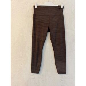 Athleta Elation Space Dye 7/8 Tight Brown Heathered Leggings M 599747-02